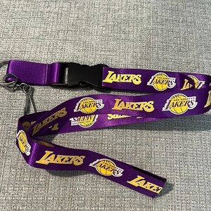 Lakers purple lanyard key clip